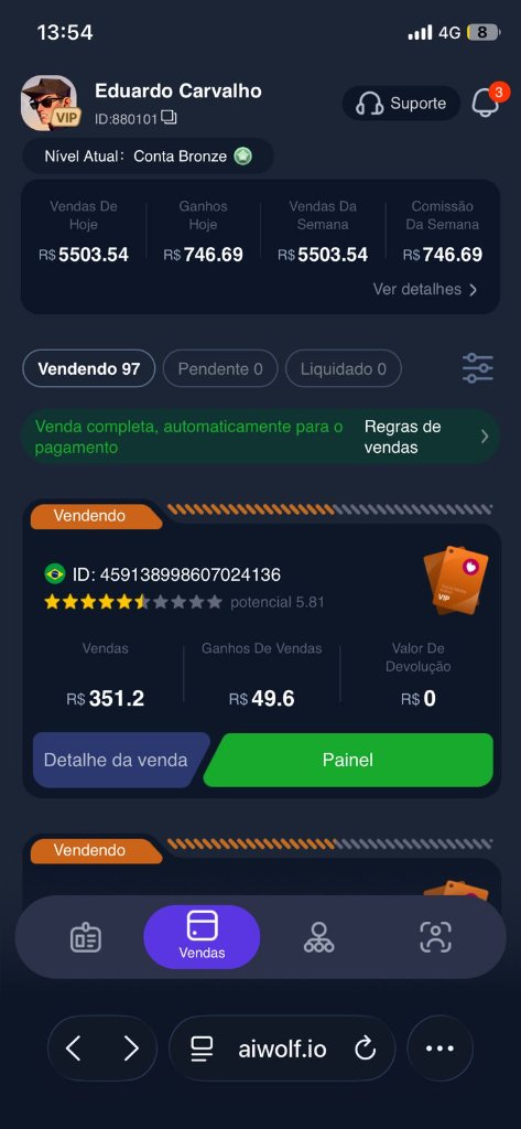 Print do app Wolf 6